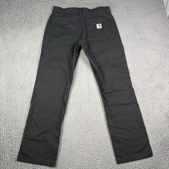 Carhartt Pants Mens 31x30 Black Rugged Flex Relaxed Fit Canvas Work BN2291-M - Picture 2 of 13